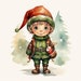 Watercolor Christmas Clipart PNG Bundle, Santa Clause, Rain Deer ...