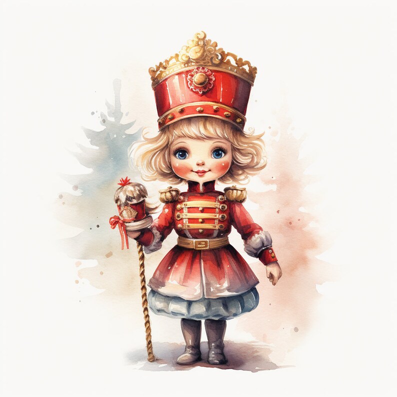 Watercolor Christmas Clipart PNG Bundle Santa Clause Rain - Etsy