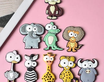 Cartoon Animal Fridge Magnets for Kids | Cute Wildlife Magnets | Educational Toddler Toys | Montessori Learning Magnets | Gift for Kids