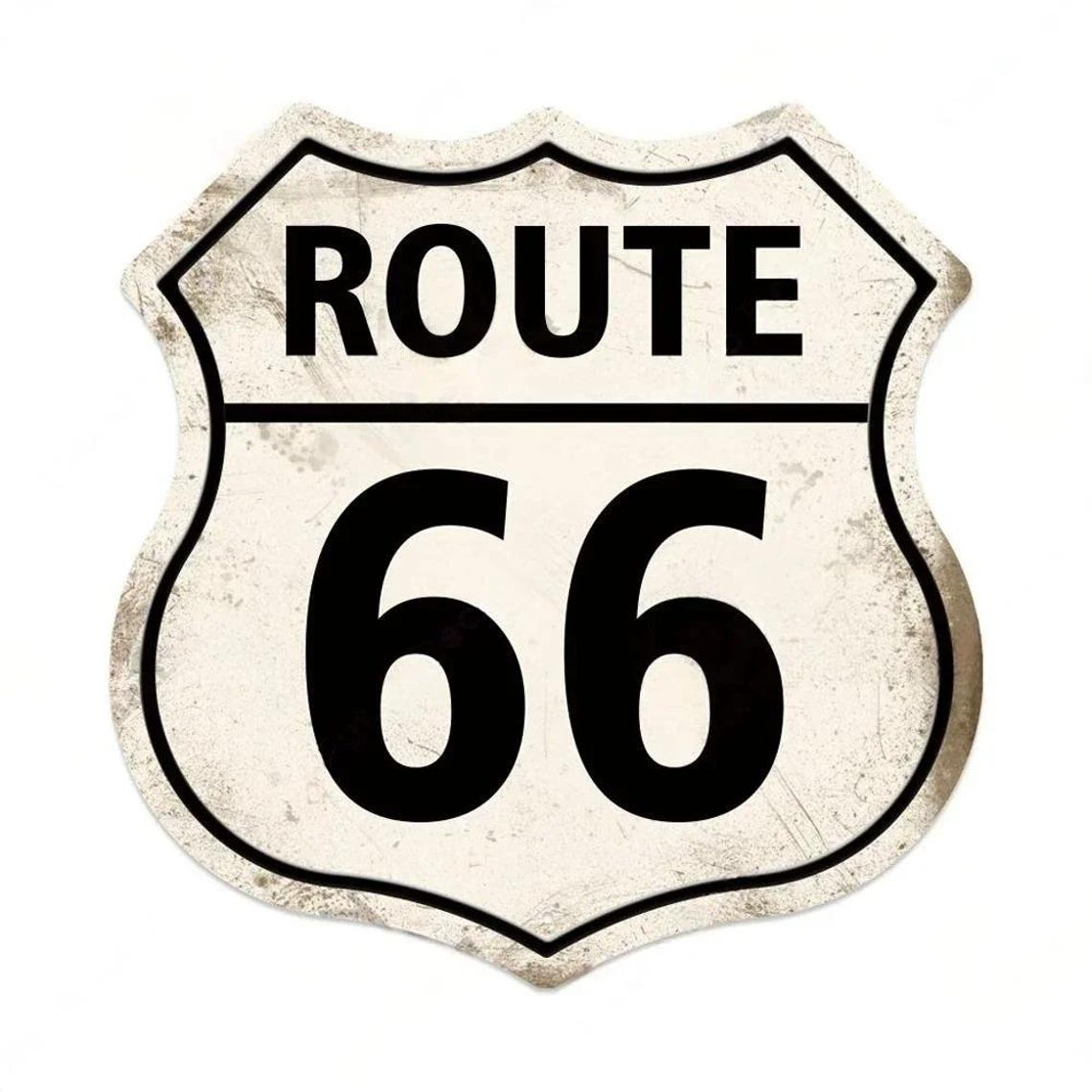 Route 66 Tin Sign – Vintage USA Shield Metal Wall Art Plaque for Garage ...