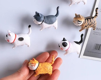Adorable Cartoon Cat Refrigerator Magnet – Cute Creative Cat Stickers for Fridge, Whiteboard & Home Decoration