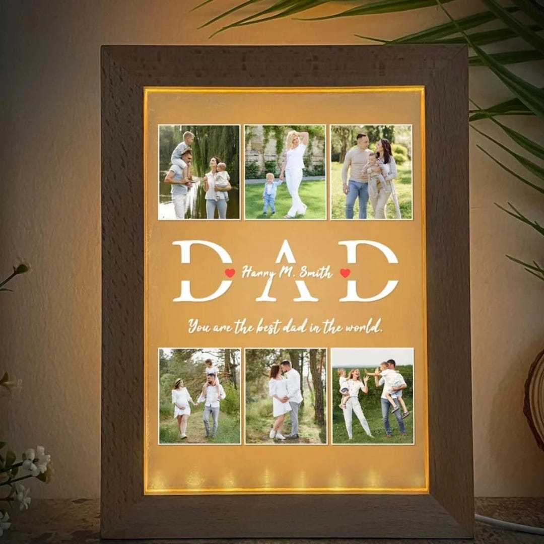 Personalized Acrylic Photo Night Light – Custom LED Lamp With Picture ...
