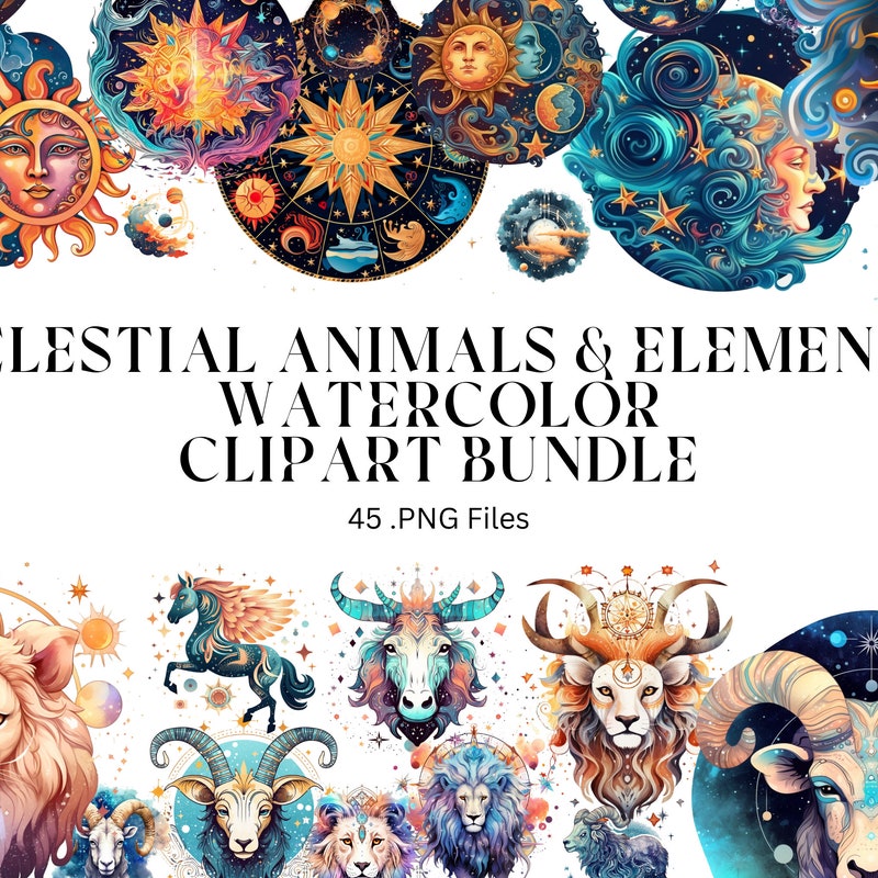 Celestial Watercolor - Etsy
