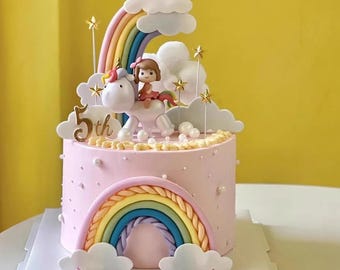 21 Pièces Licorne Cake Toppers Kit, Décoration De Gâteau Licorne D