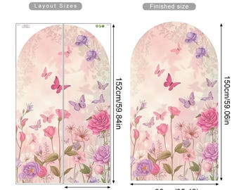 Light Shadow Butterfly Flowers Arch wallpaper Mural Art Decal Room Sticker Girls Room Bedroom Living Home Decor Self Adhesive