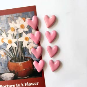 6/12pcs Heart-Shaped Fridge Magnets – Cute Mini Magnetic Hearts for Refrigerator, Whiteboard, Office & Home Decoration Gift Set
