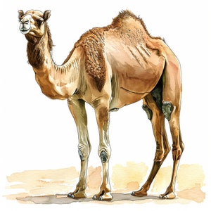Download digitale Acquerello Camel Clipart 12 PNG di alta qualità, Creazione di carte, Clipart animali, Mestiere di carta digitale, uso commerciale, alta risoluzione