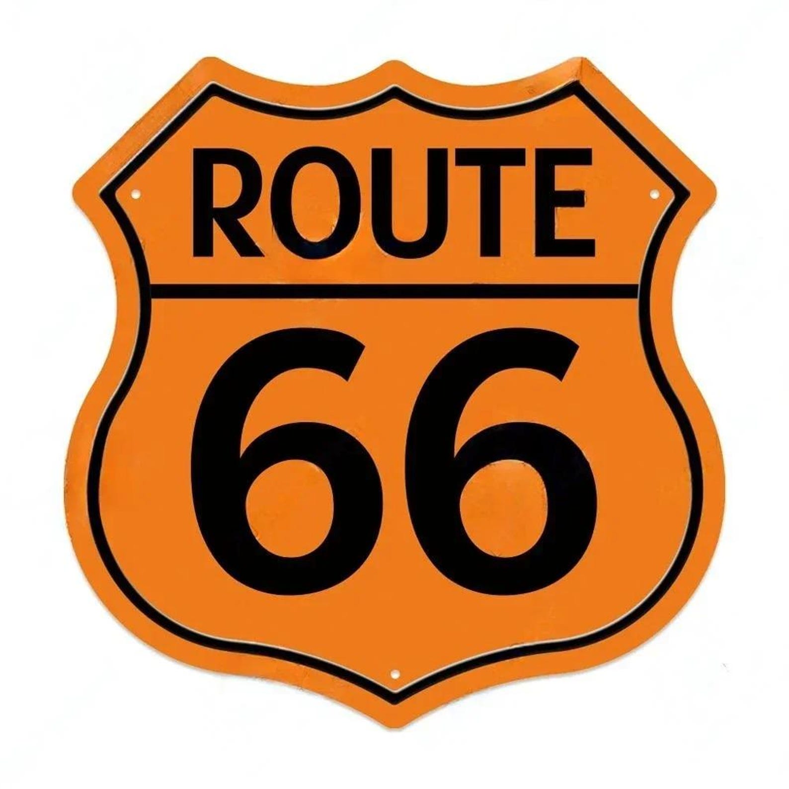 Route 66 Tin Sign – Vintage USA Shield Metal Wall Art Plaque for Garage ...