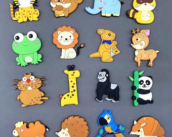 Cartoon Animal Fridge Magnets for Kids | Cute Wildlife Magnets | Educational Toddler Toys | Montessori Learning Magnets | Gift for Kids