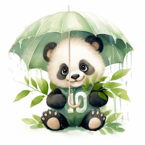 12 cliparts aquarelle mignon bébé panda en téléchargement numérique, téléchargement immédiat, impressions numériques, agenda numérique, usage commercial