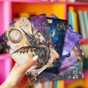 Kindle Case Insert, Fantasy Glitter Laminated E-reader Sticker Cardstock, Romantasy For Clear Case, Tablet Fae Bookish Gift Book Lover