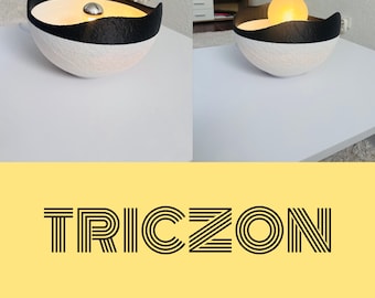 Organische Tischleuchte Lampe mit Korallen Wellen Design, dimmer inklusive