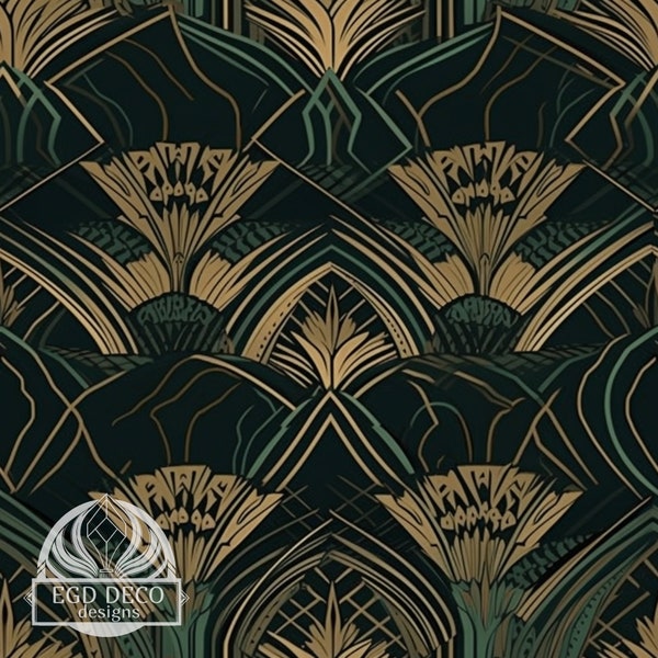 Art Deco Repeating Pattern Digital Download - Unique and Versatile Design for DIY Projects and Decor