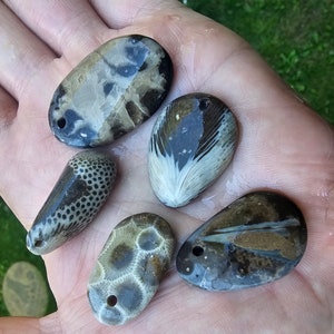 PENDANTS! PENDANTS! PENDANTS!  Polished Petoskey Pendants from Grand Traverse Bay Region.