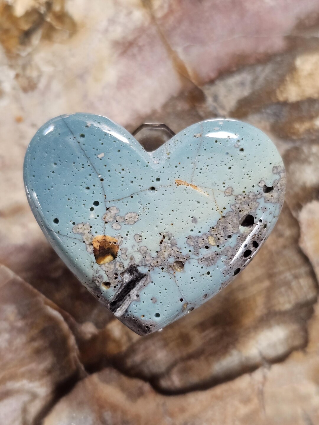 Wow! Leland Blue Banger of a Polished Heart! - Etsy