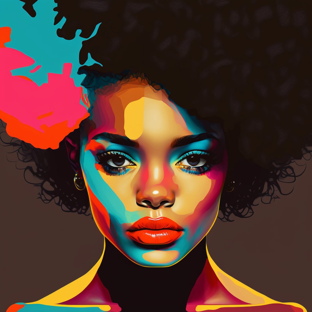 Black Girl Wall Art Black Printable Poster Black Woman Wall Print Black