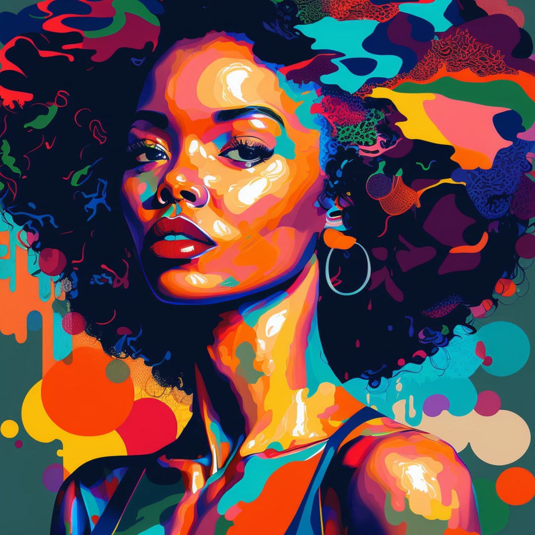 Black Girl Wall Art Black Printable Poster Black Woman Wall Print Black