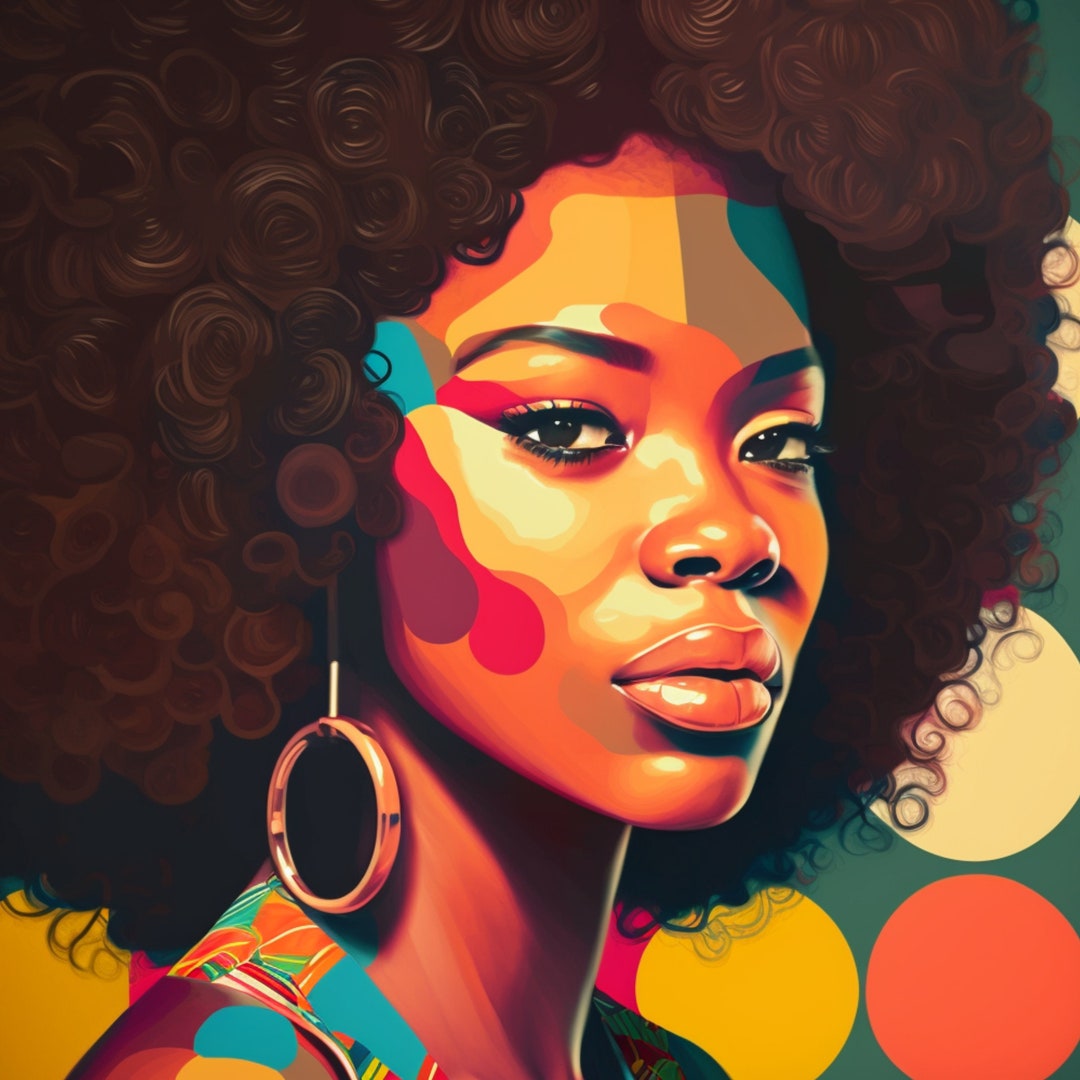 Black Girl Wall Art Black Printable Poster Black Woman Wall Print Black