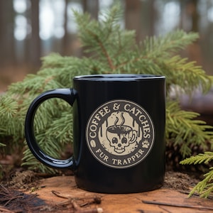 Wild Fur Trapper Coffee Mug Wildlife Trapping Cup for Fur Trapper Hunter Coffee Mug Nature Lover Tea Cup Gift for Trapper Hunting Coffee Mug
