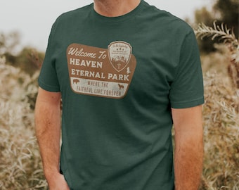 Camiseta con el cartel del Parque Nacional Cristiano: Camiseta de Jesús para amantes de la naturaleza, ideal como regalo para amantes de la naturaleza.