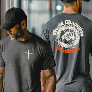 Unique Gym Shirt for Christian, Christianity Fitness Gift for Him, Workout Tee for Her, Jesus Apparel, Weightlifting TShirt, Faith T Shirt