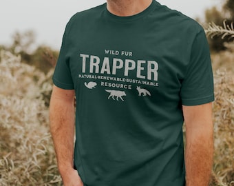 T-shirt med pälsfångst: Pälsfångare, gåva, naturvård