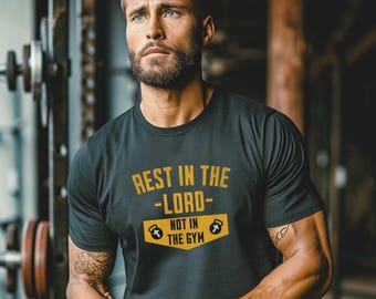 Camiseta cristiana de gimnasio: camiseta inspiradora con versículo bíblico para levantamiento de pesas, fitness, crossfit, running y entrenamiento de fuerza.