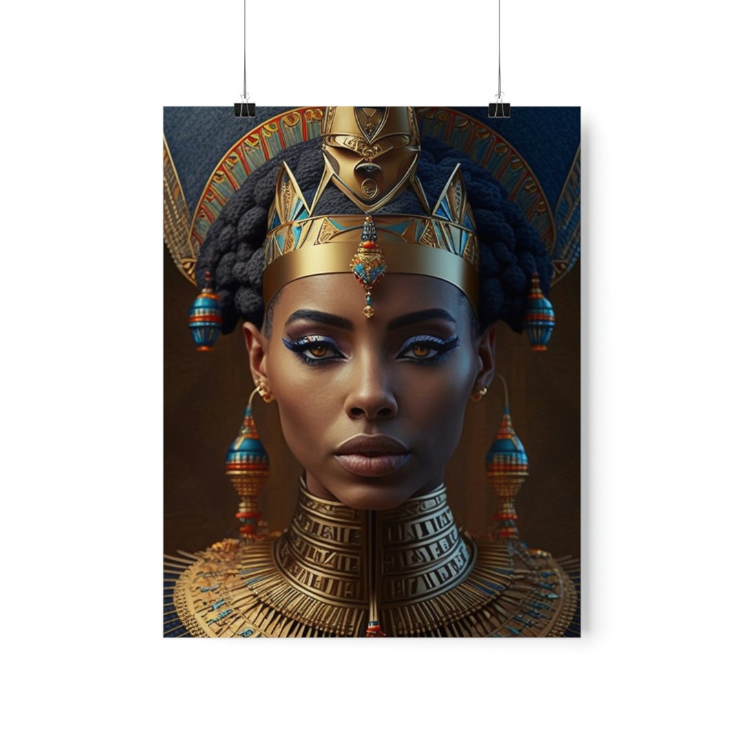Premium Black Egyptian Queen Poster Etsy