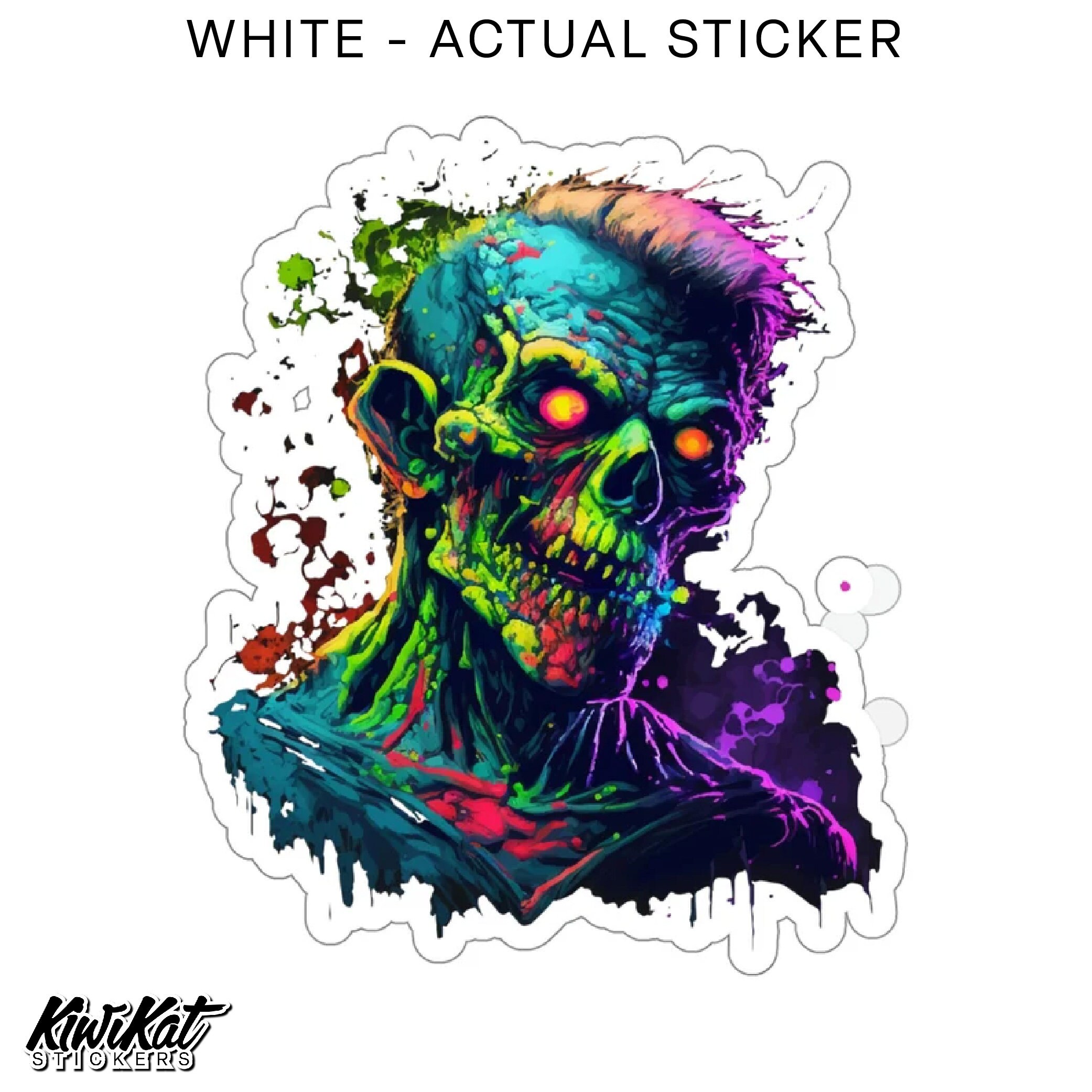 Discover Zombie Spooky Edgy Sticker! Halloween Decor and Laptop Decals or Water Bottles