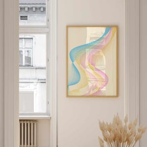 Pansexual Pride Kunstdruck: Abstraktes LGBTQ+ Zimmer Dekor