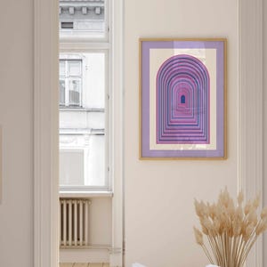 Subtle Bi Pride Wall Art – Abstract LGBTQ+ Print in Bi Flag Colors, Minimalist Queer Decor, Unique Gift for Bisexual Loved Ones or Allies