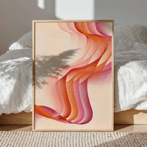 Lesbian Pride Wall Art, Subtle LGBTQ+ Decor, Modern Queer Art, Abstract Geometric Print