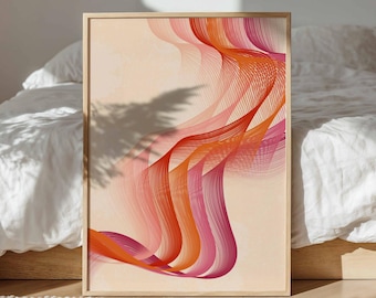 Lesbian Pride Wall Art, Subtle LGBTQ+ Decor, Modern Queer Art, Abstract Geometric Print