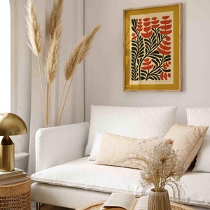 Retro Floral Print — Skandinavische botanische Wandkunst, Mid Century Modern Decor Bild 9