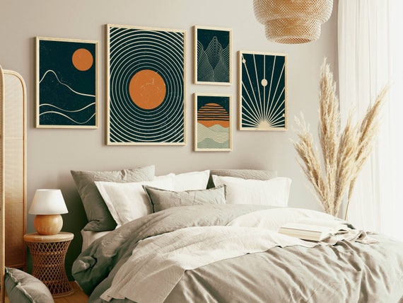 Abstract Gallery Wall Set, Minimalist Wall Art, Abstract Art, Modern Wall Art, Boho Wall Art, Trendy Wall Art, Boho Decor, Digital Download