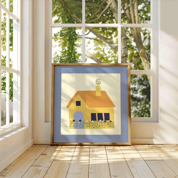 Pride House Art Print: Aroace Flag Colors, Subtle LGBTQ+ Home Decor, Queer Wall Art