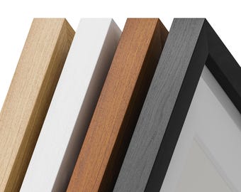 Gallery Oak Wood Frame for Art Prints – Natural, Walnut, Black or White