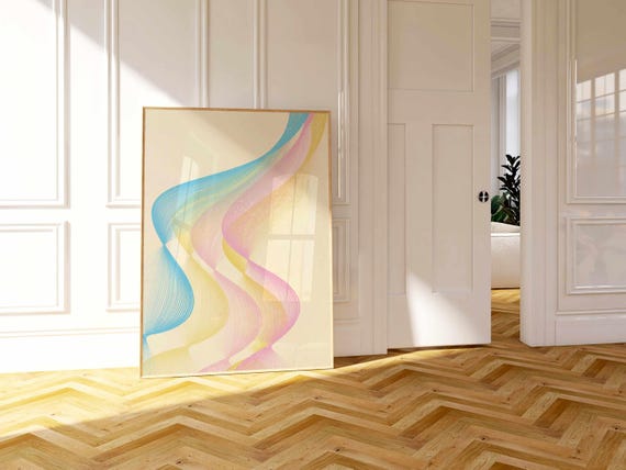 Pansexual Pride Art Print: Abstract LGBTQ+ Room Decor