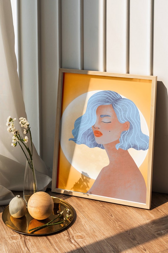 Female Illustration Poster, Figurative Art Print, Aesthetic Female Figure Art, Illustrated Portrait, Bold Wall Art, Digital Download