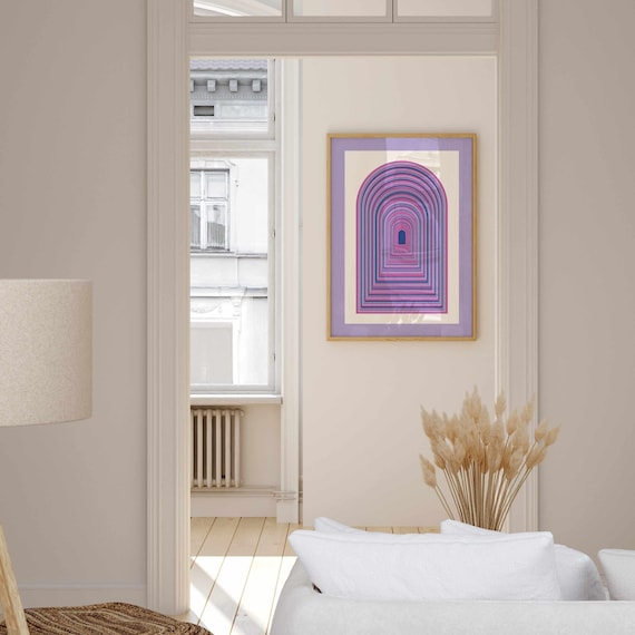 Subtle Bi Pride Wall Art – Abstract LGBTQ+ Print in Bi Flag Colors, Minimalist Queer Decor, Unique Gift for Bisexual Loved Ones or Allies