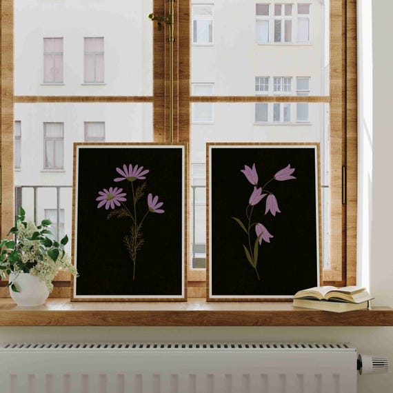 Vintage Wildflower Print Set: Cottagecore Botanical Wall Art