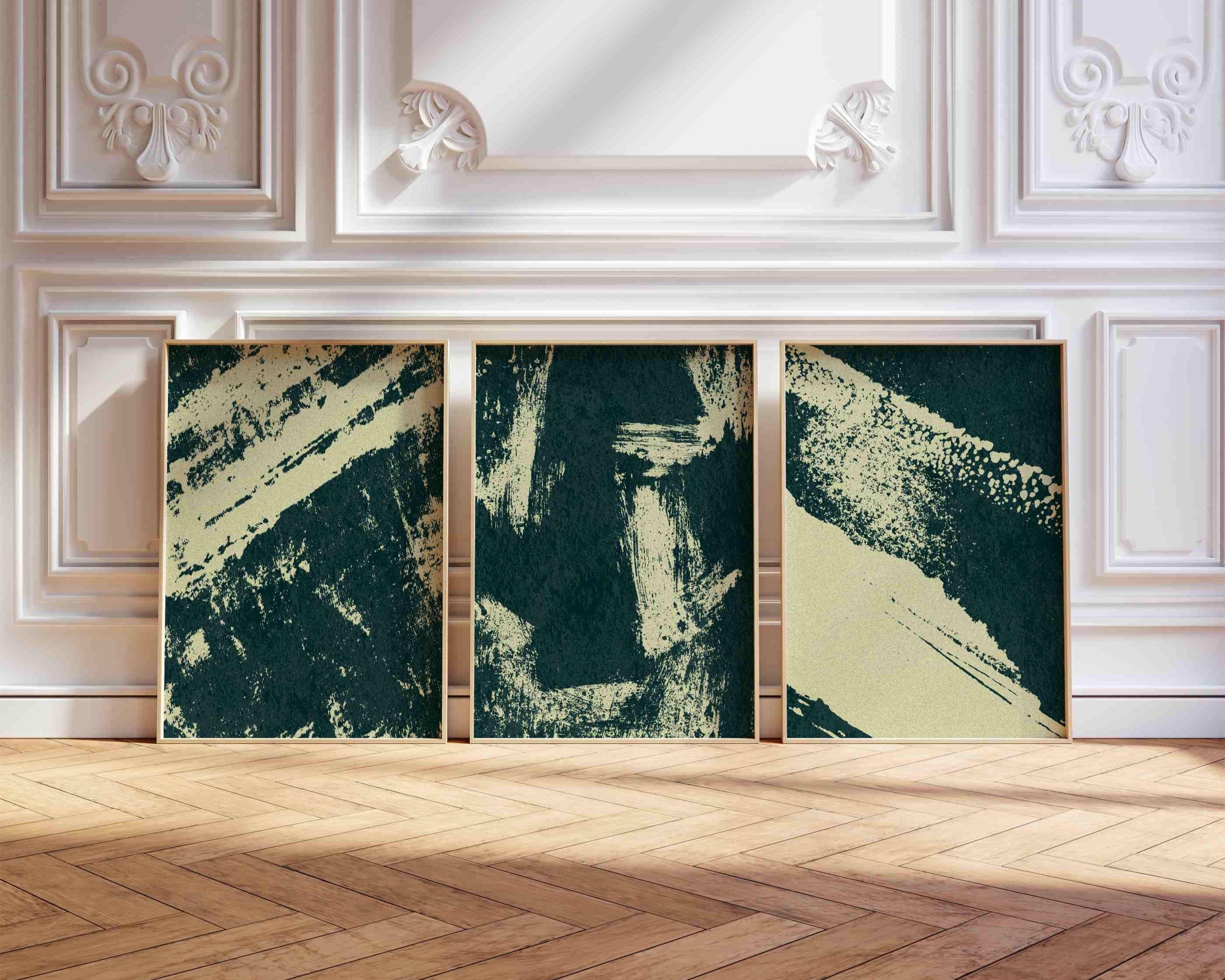 Mid Century Modern Print Set – Abstract Scandinavian Wall Art