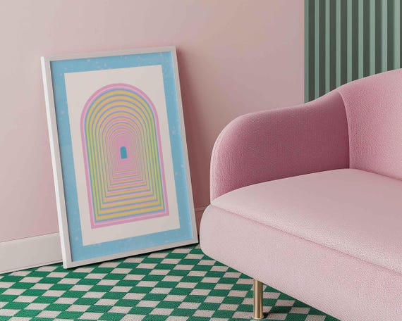 Pansexual Pride Wall Art: Subtle LGBTQ+ Decor, Modern Queer Art Print