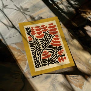 Retro Floral Print — Skandinavische botanische Wandkunst, Mid Century Modern Decor Bild 7