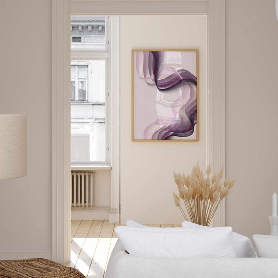 Subtle Ace Pride Wall Art – Abstract LGBTQ+ Print in Asexual Flag Colors, Minimalist Queer Decor, Gift for Asexual or Ace-Spectrum People