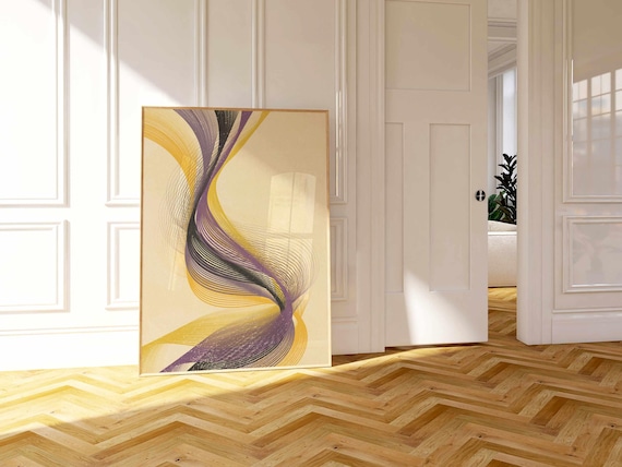 Nonbinary Pride Art Print: Subtle Enby Flag Colors, Minimalist LGBTQ Home Decor