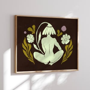 Lámina de arte retro estética, póster de Matisse, arte mural de mediados de siglo, póster de arte moderno, inspirado en los años 70, póster feminista, lámina de arte con estilo, Mcm Art