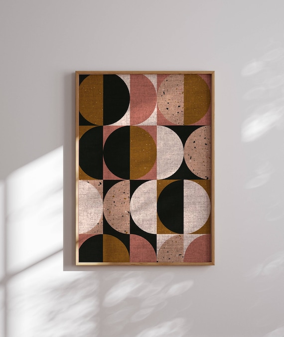 Bauhaus Art Print, Mid Century Modern Wall Art, Modern Home Decor, Geometric Poster, 70s Wall Art, Abstract, Minimalist Decor, Retro Print