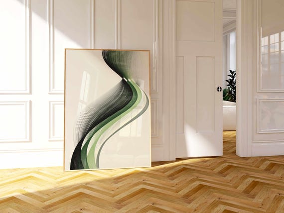 Aromantic Pride Flag Art Print: Subtle Aro Flag Colors, Abstract LGBTQ+ Wall Decor