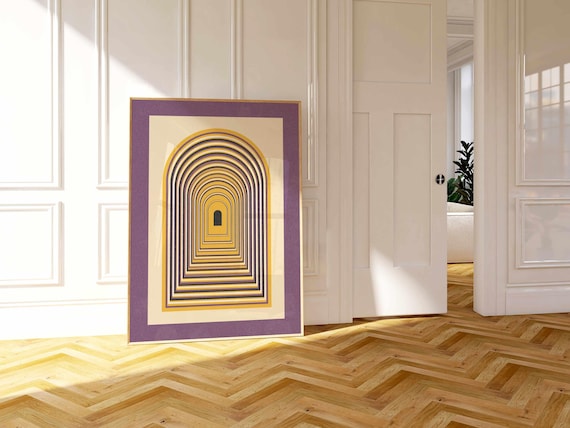 Nonbinary Pride Art Print: Subtle Enby Flag Colors, Abstract LGBTQ Wall Decor